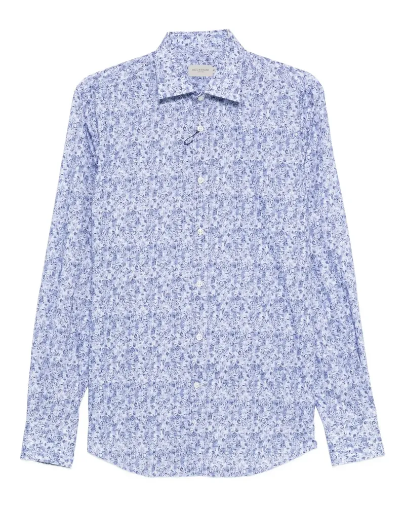 Paul & Shark Hemd mit Blumen-Print - Blau Blau