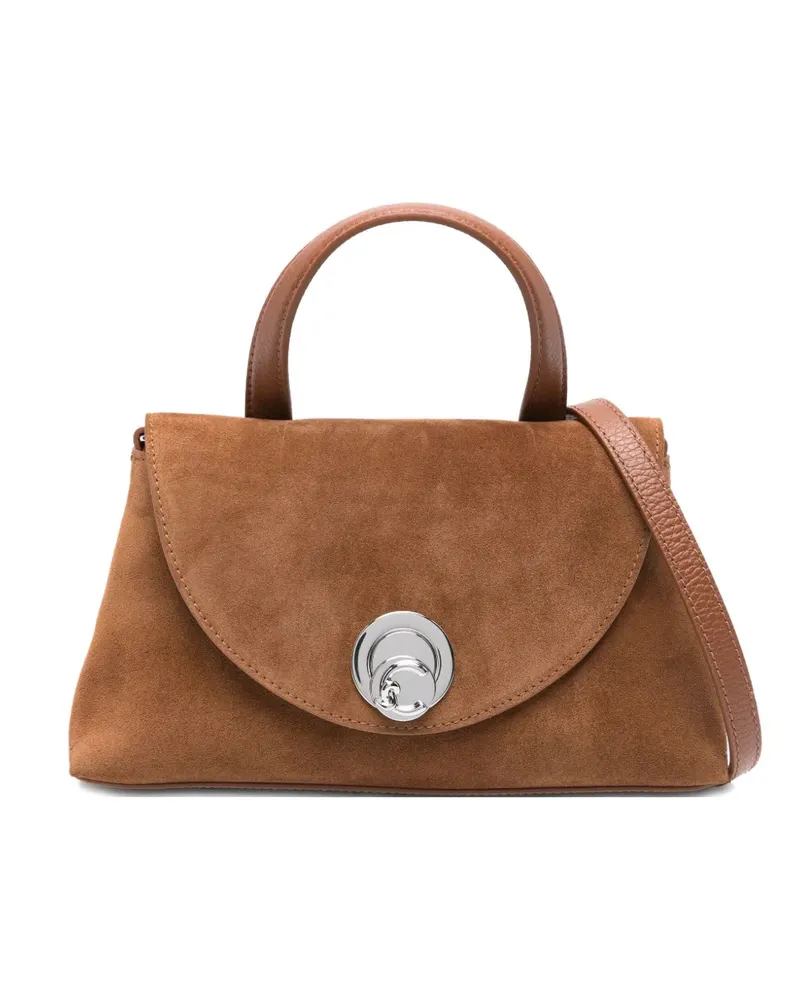 Coccinelle Kleiner Nikla Tote Bag aus Kalbswildleder - Braun Braun