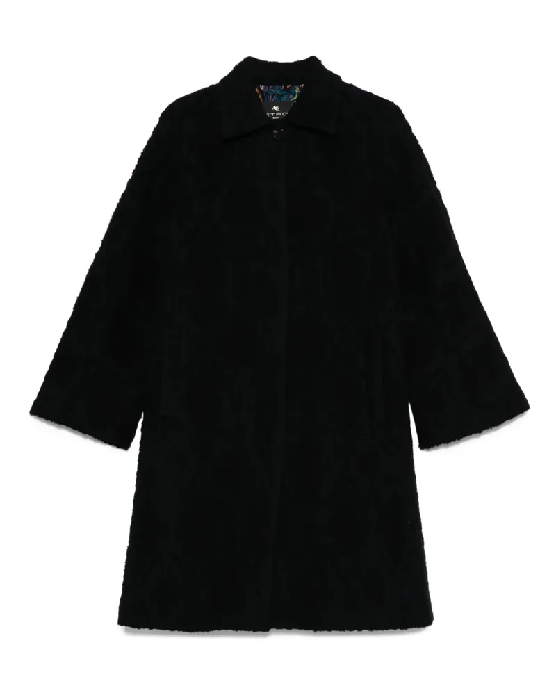 Etro Klassischer Mantel - Schwarz Schwarz