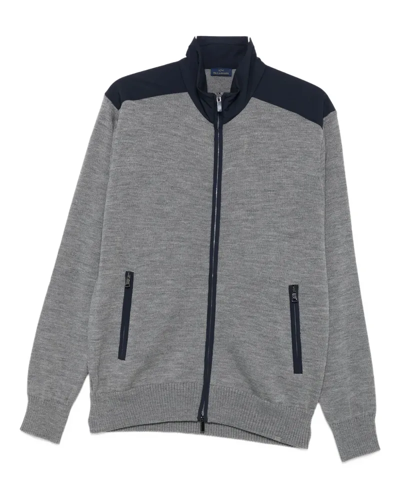 Paul & Shark Cardigan mit Einsätzen - Grau Grau