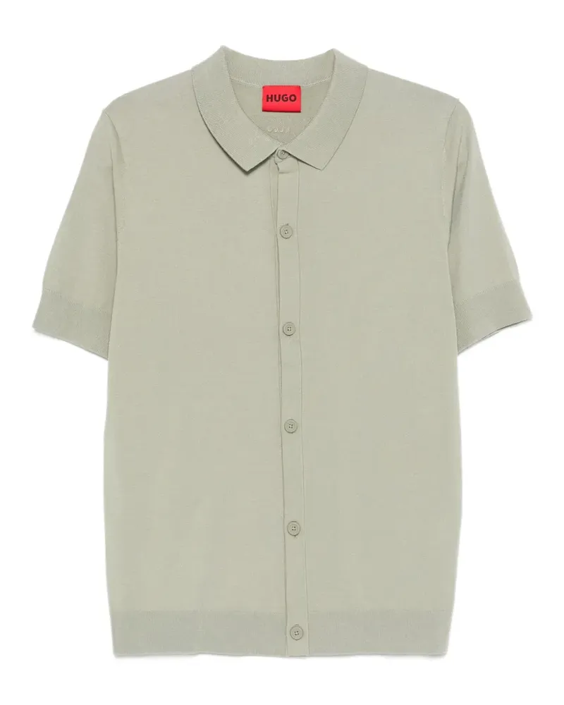 HUGO BOSS buttoned knitted shirt - Grün Grün