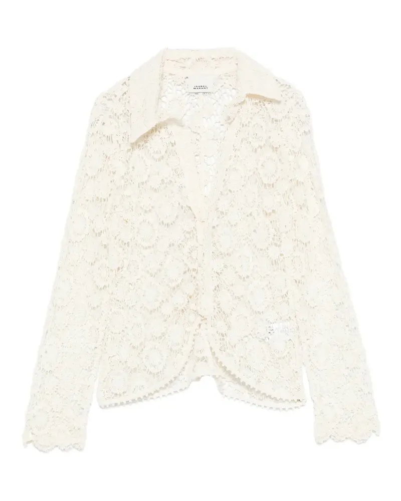 Isabel Marant Yana floral-lace long-sleeve shirt - Nude Nude