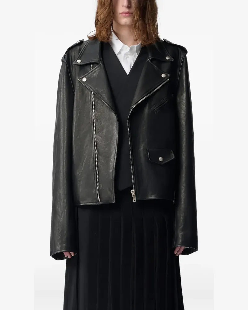 Ann Demeulemeester Arvid Perfecto Bikerjacke - Schwarz Schwarz