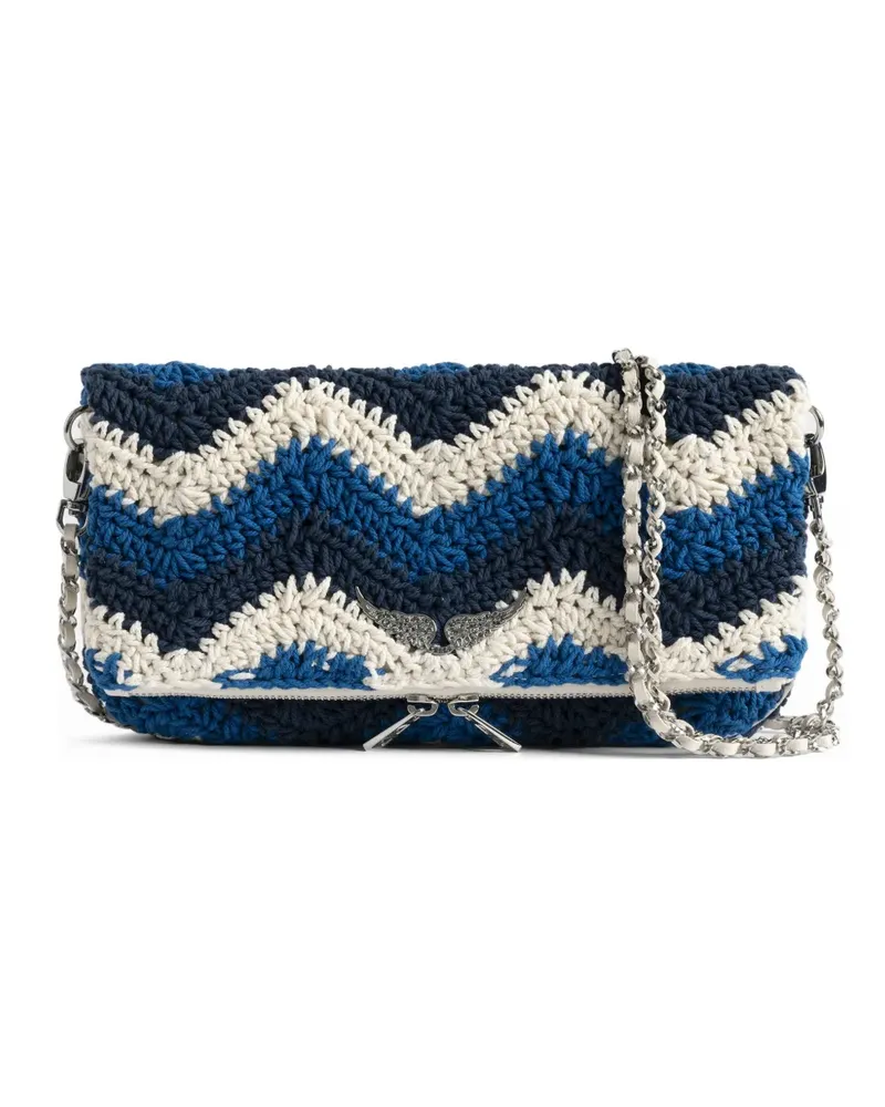 Zadig & Voltaire Rock macramé cross body bag - Blau Blau