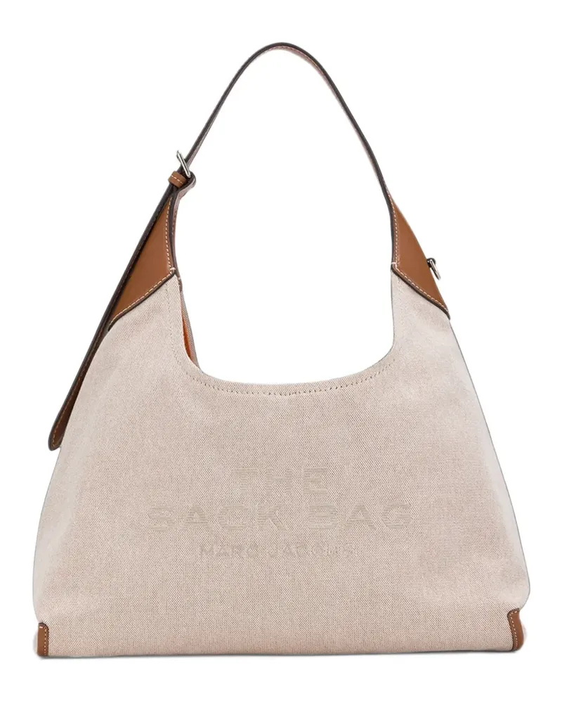 Marc Jacobs The Sack Bag aus Canvas mit Lederbesatz - Nude Nude