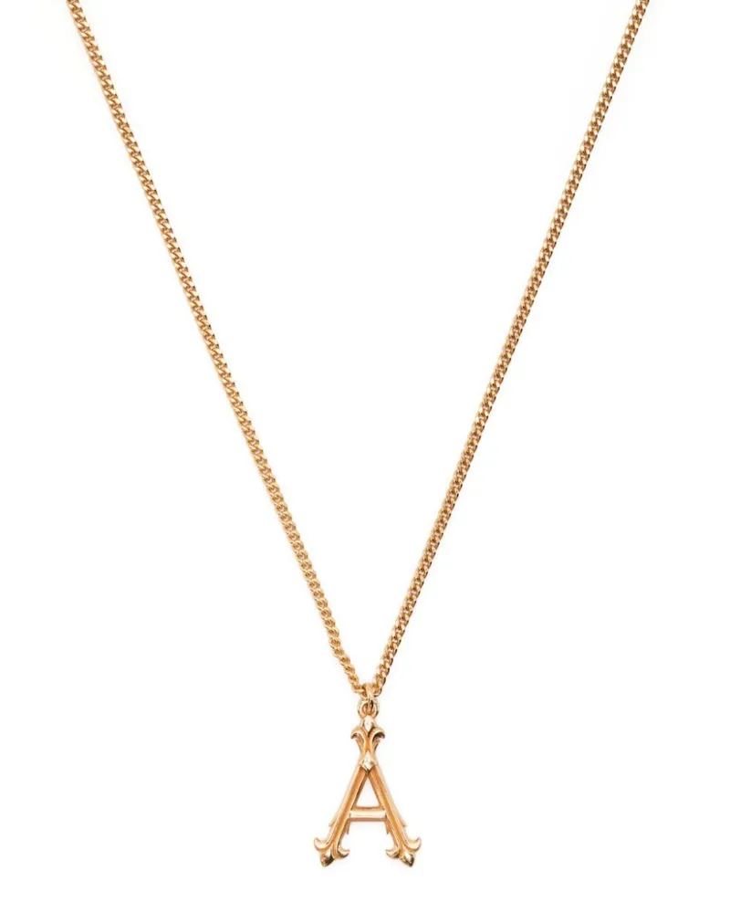 Emanuele Bicocchi Halskette mit Alphabet-Anhänger - Gold Gold