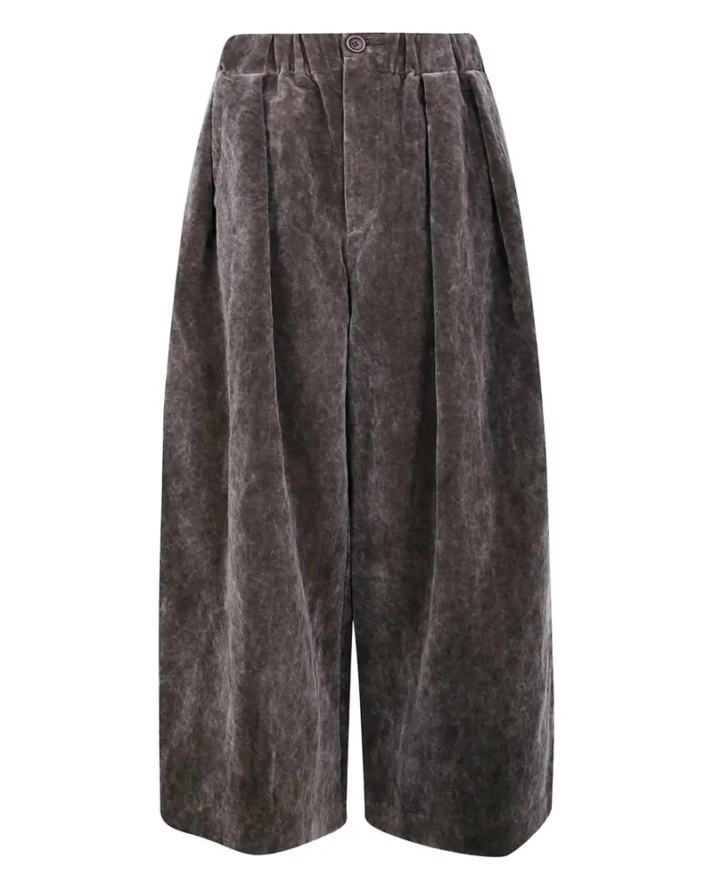 Uma Wang Hose mit Bundfalten - Grau Grau