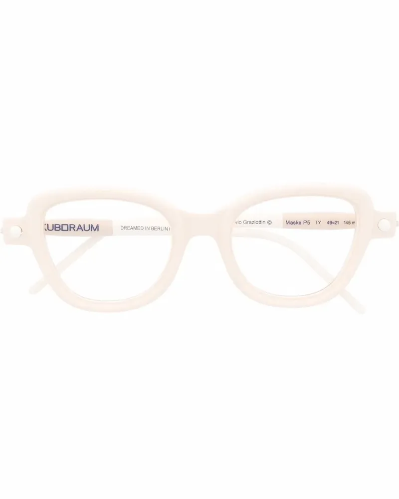 KUBORAUM Brille mit eckigem Gestell - Nude Nude