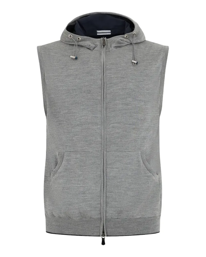 Fedeli hooded knit vest - Grau Grau