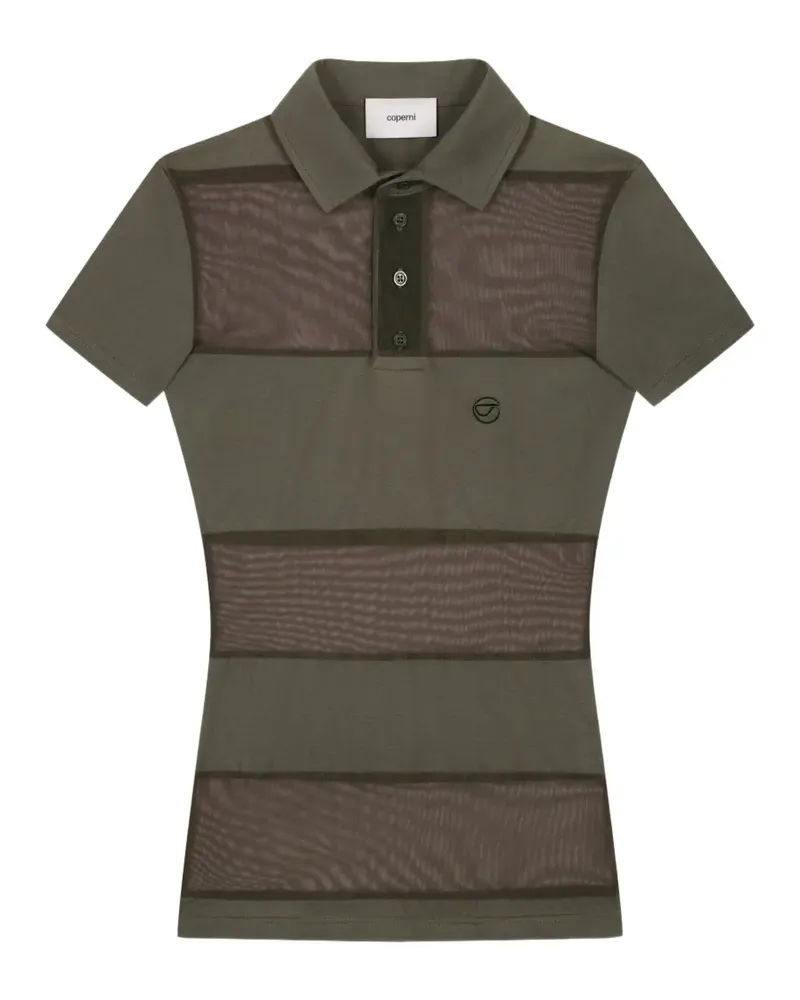 COPERNI Poloshirt mit Streifen - Grün Grün