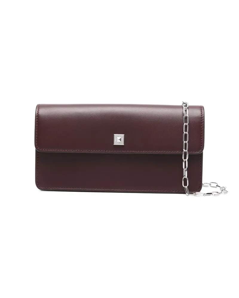 Max Mara Busta Clutch aus Leder - Rot Rot