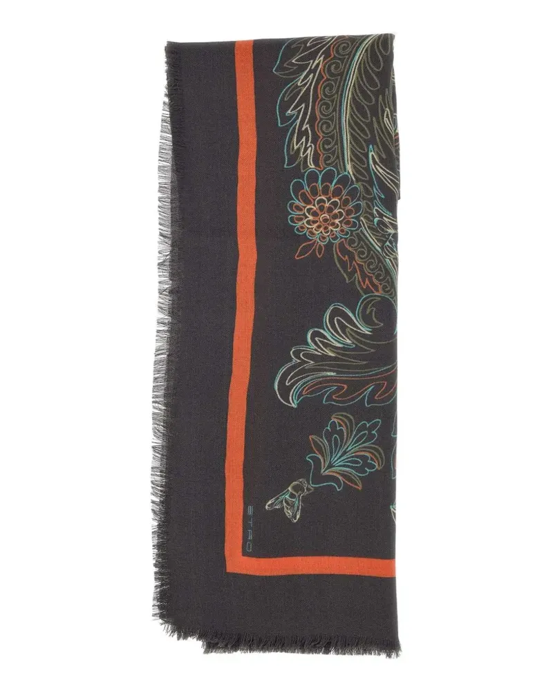 Etro floral-print scarf - Braun Braun