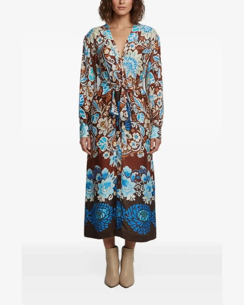 Alexis Brun Blossom Midikleid - Braun Braun