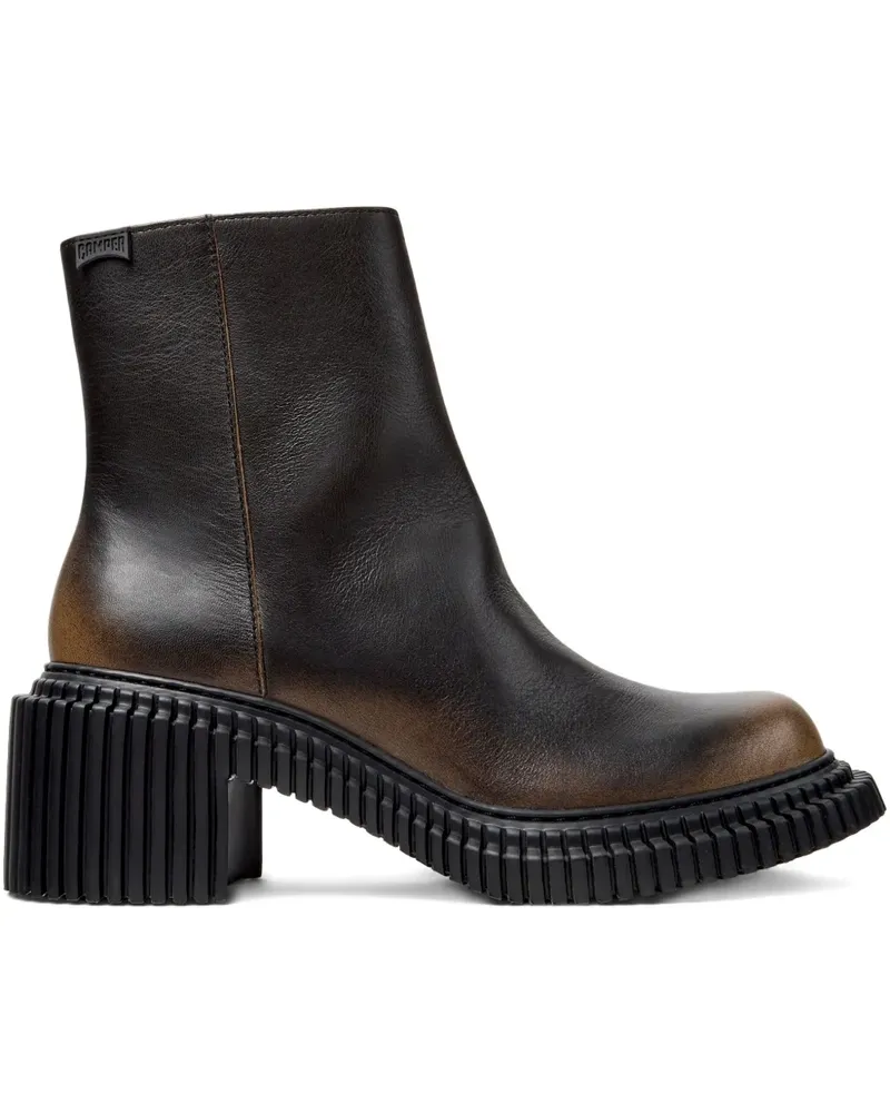 Camper Pix London Stiefel mit Reißverschluss 70mm - Schwarz Schwarz