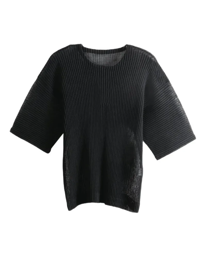 Issey Miyake Semi-transparentes Hemd - Schwarz Schwarz