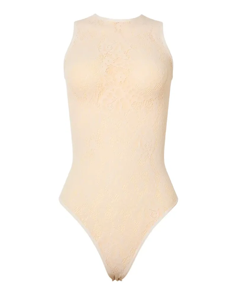 Wolford Infinite Rose Body aus Netz - Nude Nude