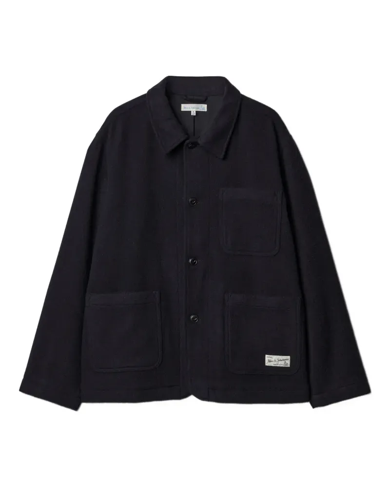 Merz b. Schwanen button-up shirt jacket - Schwarz Schwarz