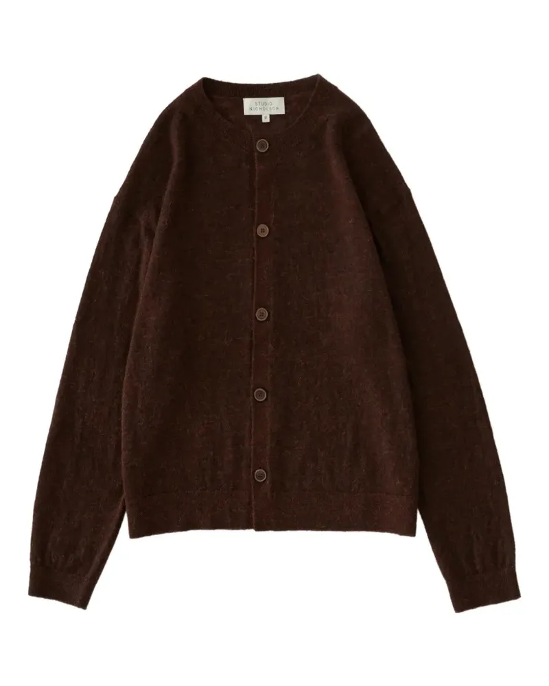 Studio Nicholson Andres Cardigan mit rundem Ausschnitt - Braun Braun