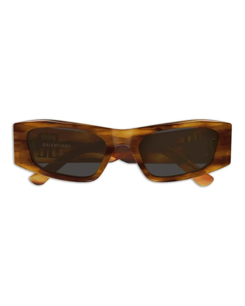 Balenciaga Sonnenbrille mit eckigem Gestell - Braun Braun