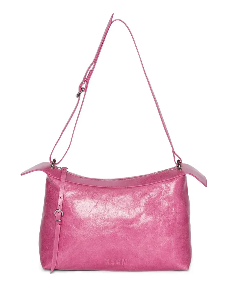 MSGM Schultertasche mit Reißverschluss - Rosa Rosa