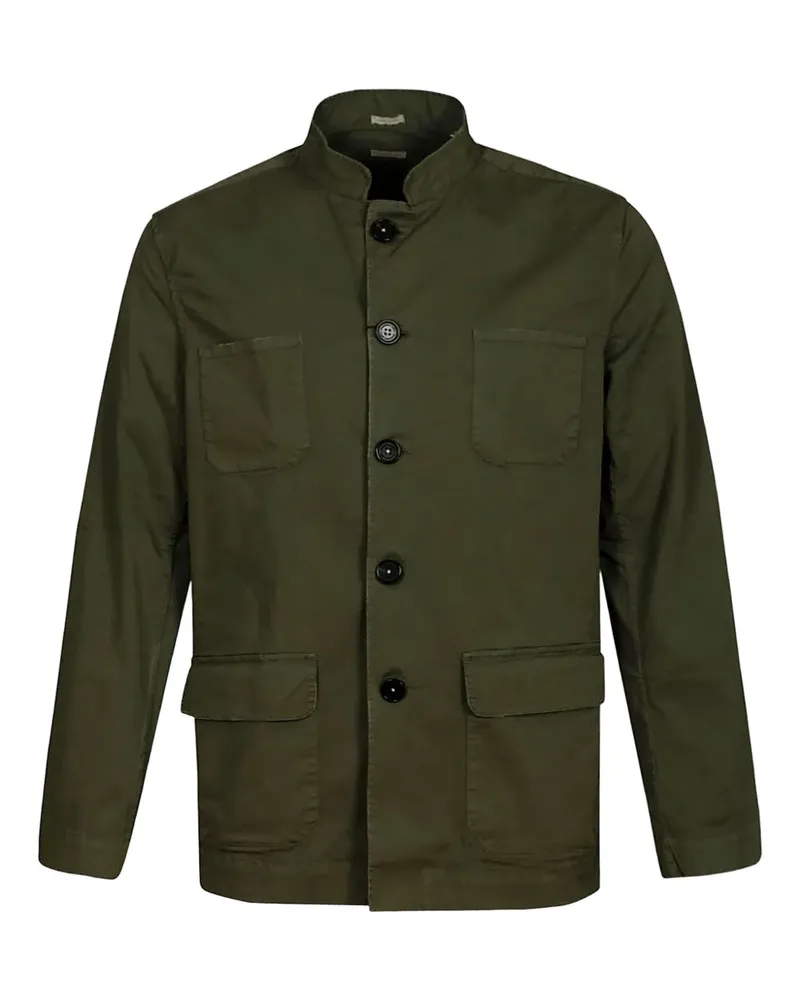 Massimo Alba Nehru Jacke mit Kragen - Grün Grün