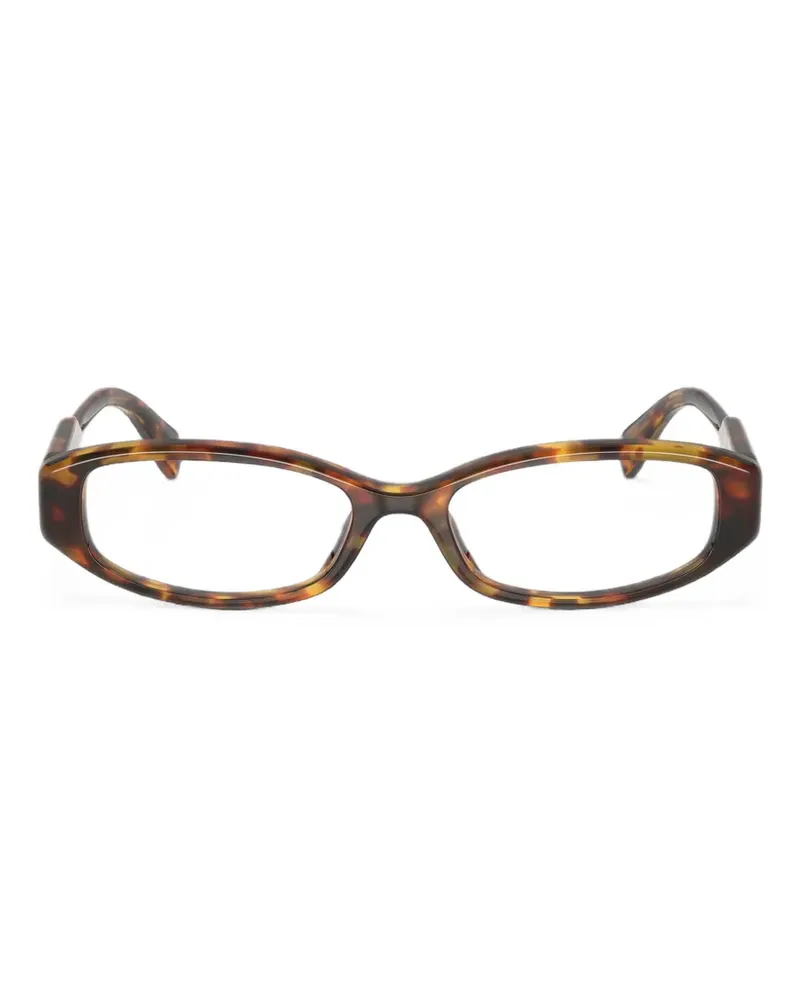 Miu Miu Ovale Brille in Schildpattoptik - Braun Braun