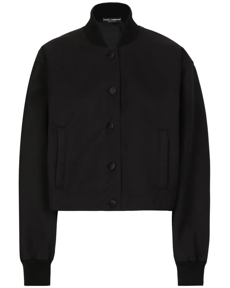 Dolce & Gabbana Geknöpfter Windbreaker - Schwarz Schwarz