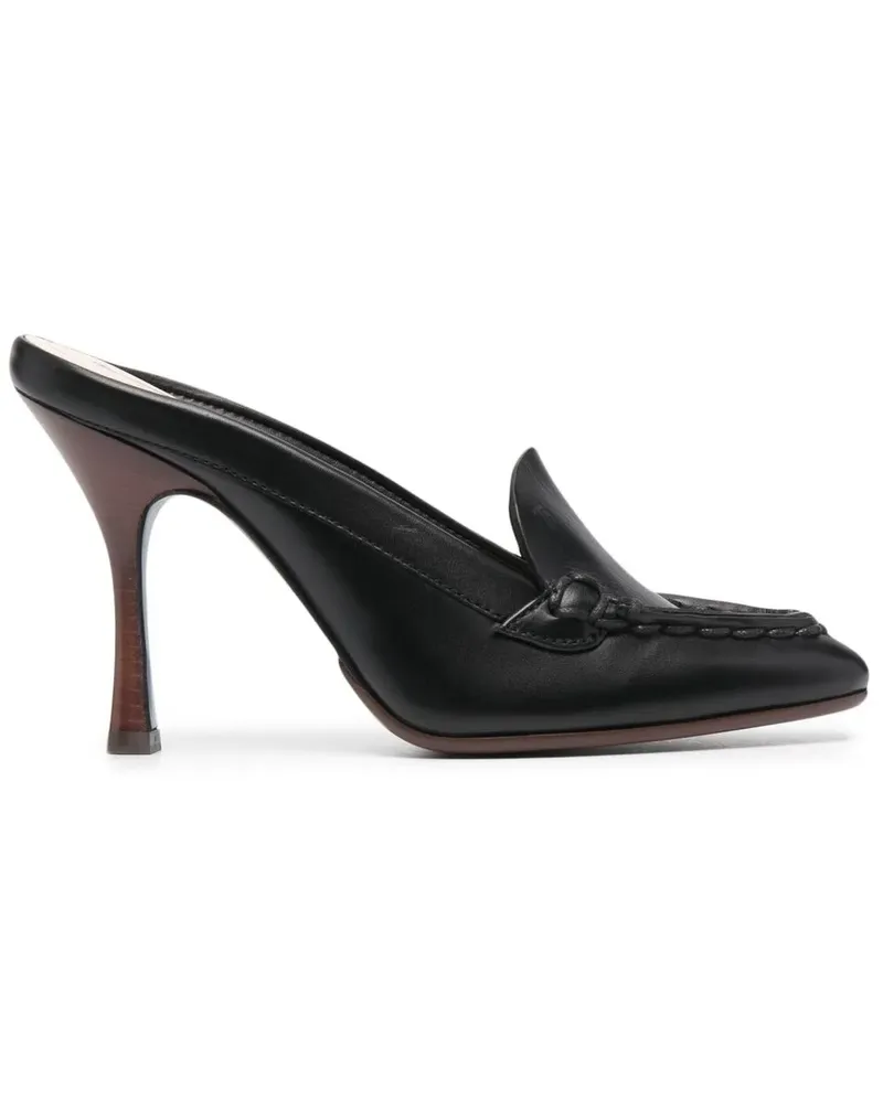TOD'S Bestickte Mules - Schwarz Schwarz