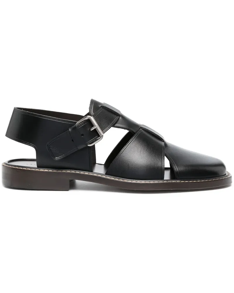 Christophe Lemaire Geschlossene Sandalen mit eckiger Kappe - Schwarz Schwarz