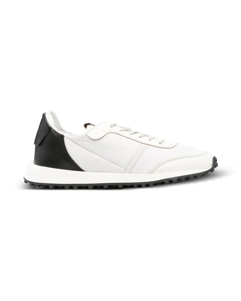 Buttero Sneakers mit Kontrasteinsätzen - Weiß Weiß