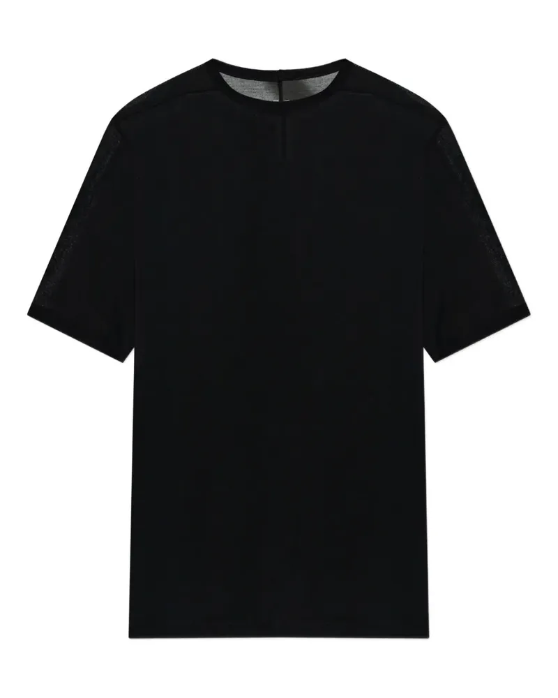 Rick Owens shoulder-seam T-shirt - Schwarz Schwarz
