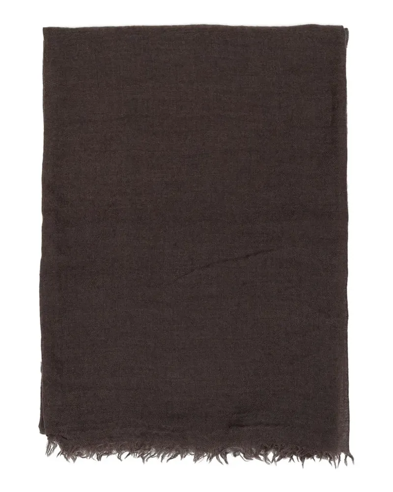 Rick Owens Schal mit ausgefransten Kanten - Braun Braun