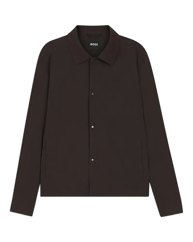 HUGO BOSS press-stud-fastening jacket - Braun Braun