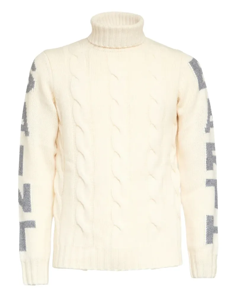 MC2 Saint Barth Langärmeliger Pullover mit Zopfmuster - Nude Nude