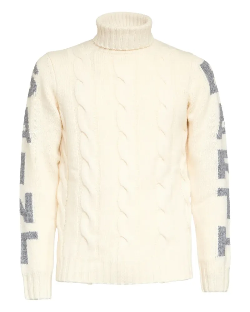 MC2 Saint Barth cable-knit long-sleeve sweater - Nude Nude