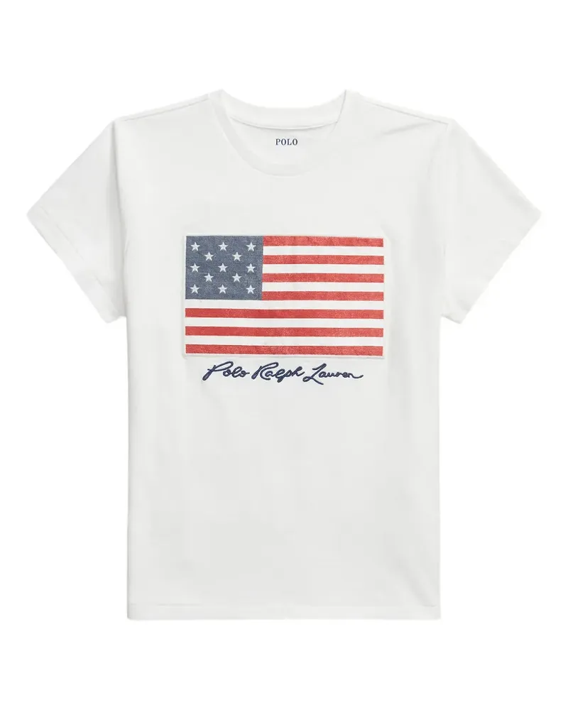 Ralph Lauren T-Shirt mit Flaggenmotiv - Weiß Weiß