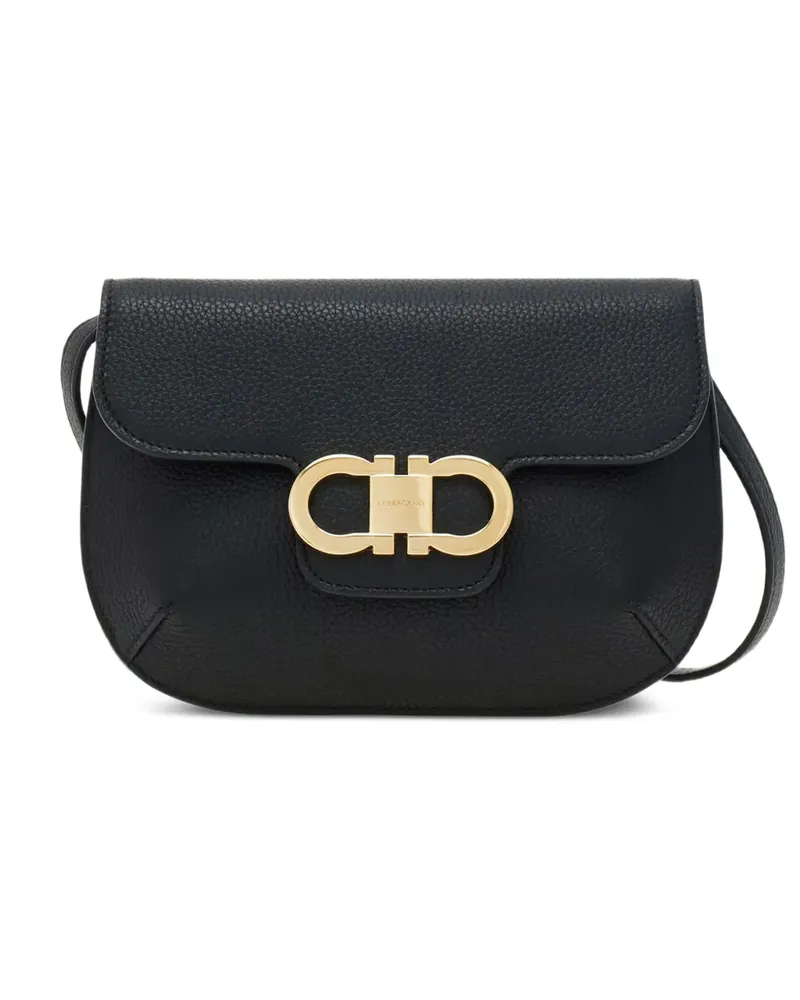 Ferragamo Mini Umhängetasche mit Gancini-Detail - Schwarz Schwarz