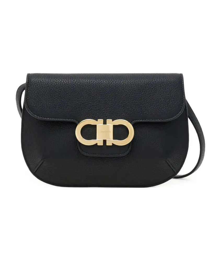 Ferragamo Mini Umhängetasche mit Gancini-Detail - Schwarz Schwarz