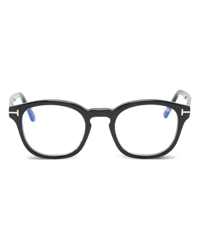 Tom Ford Brille mit rundem Gestell - Schwarz Schwarz