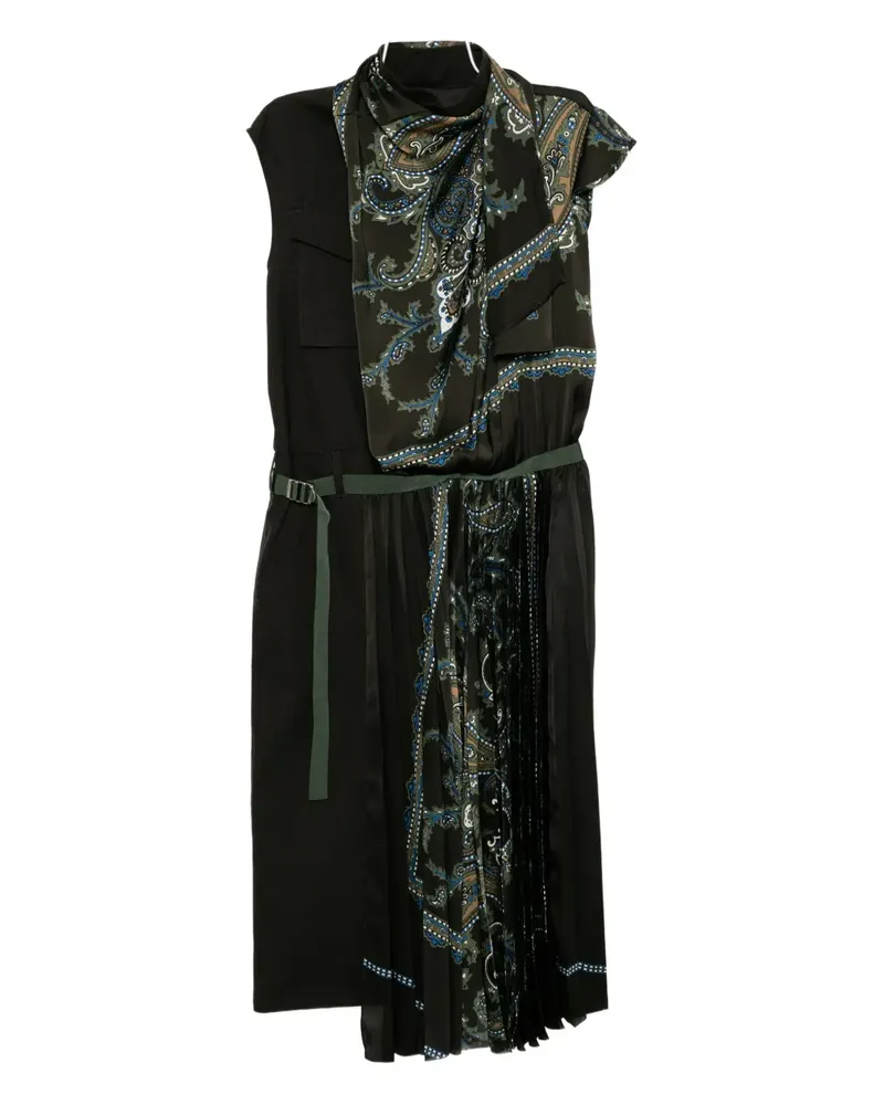 Sacai Kleid mit Blumen-Print - Braun Braun