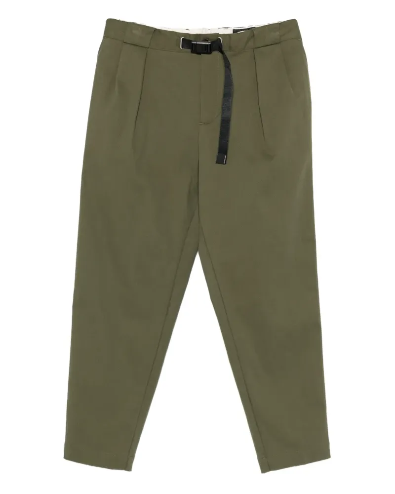 PLAN C pleated twill straight-leg trousers - Grün Grün