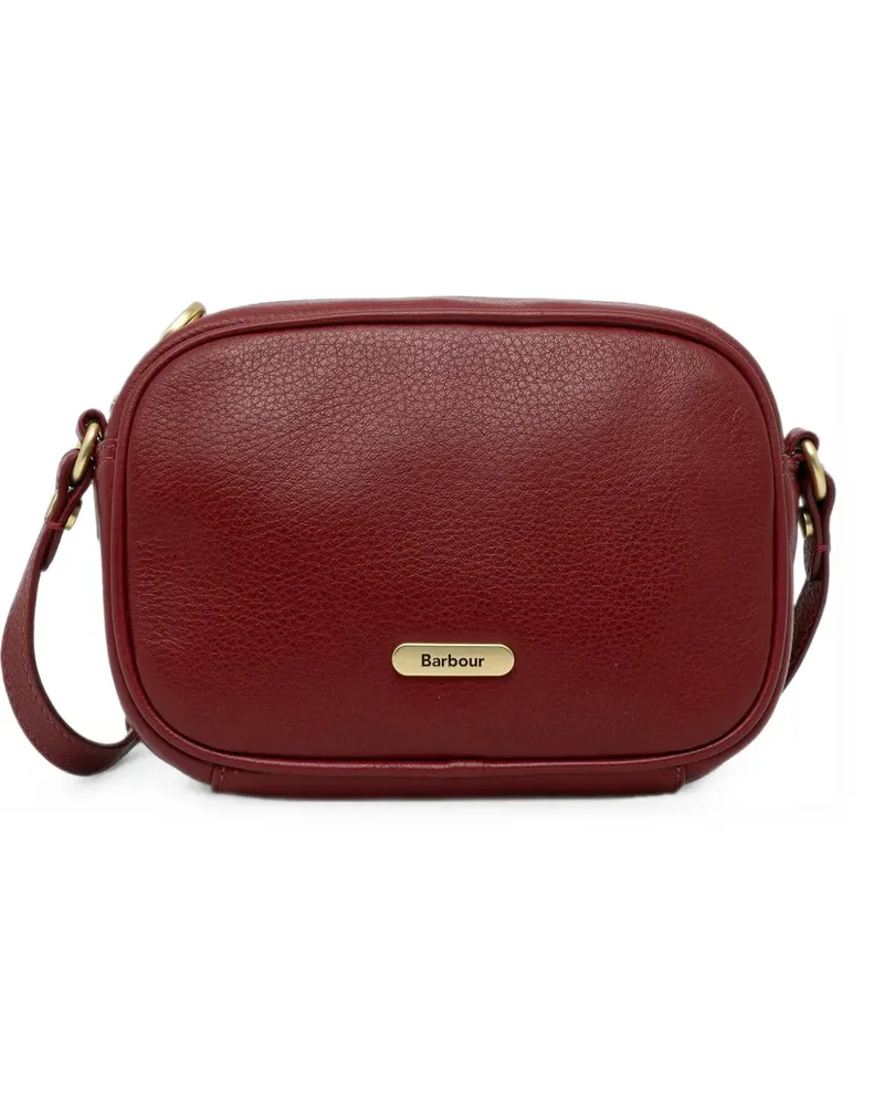 Barbour Mini Daphne Schultertasche aus gekörntem Leder - Rot Rot
