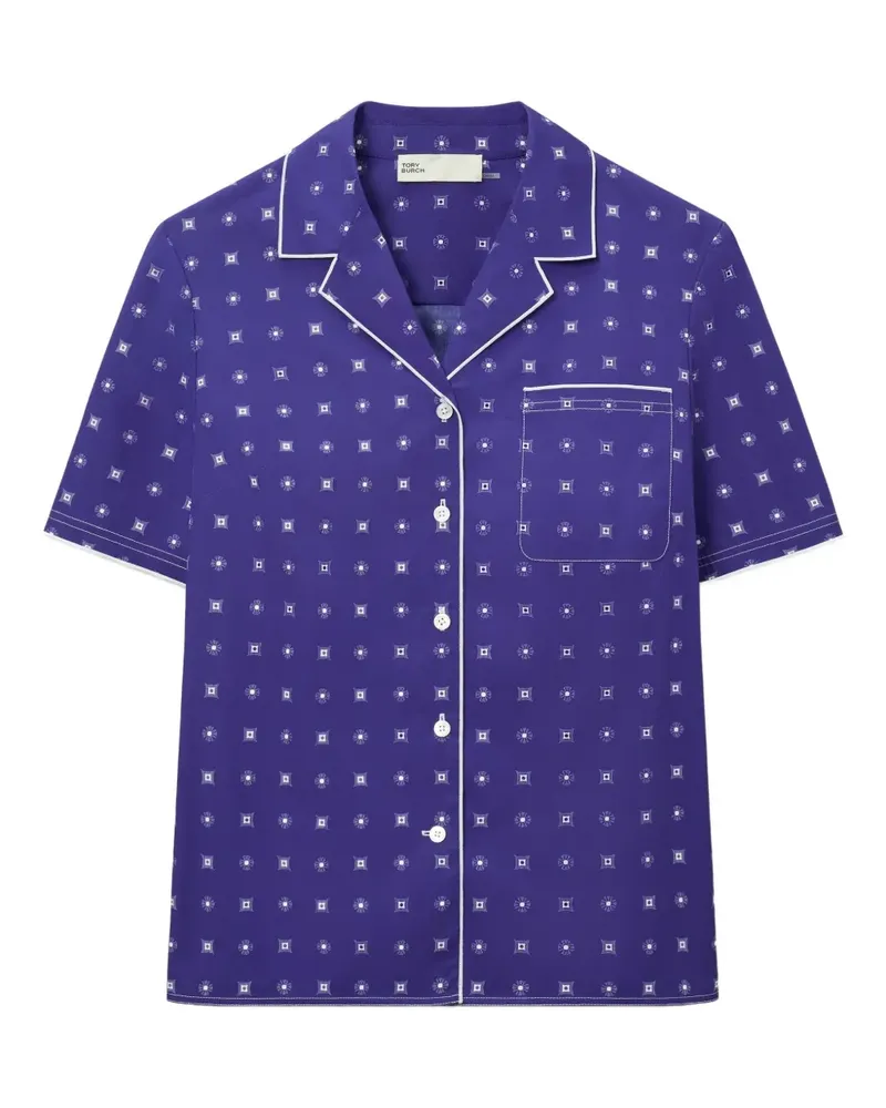Tory Burch Gemustertes Hemd - Blau Blau