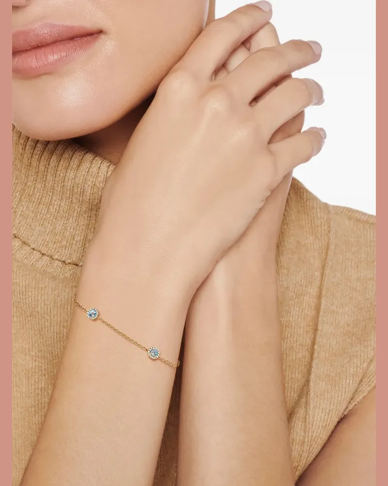 Kiki McDonough 18kt Grace Gelbgoldhalskette mit Topas und Diamant Gold