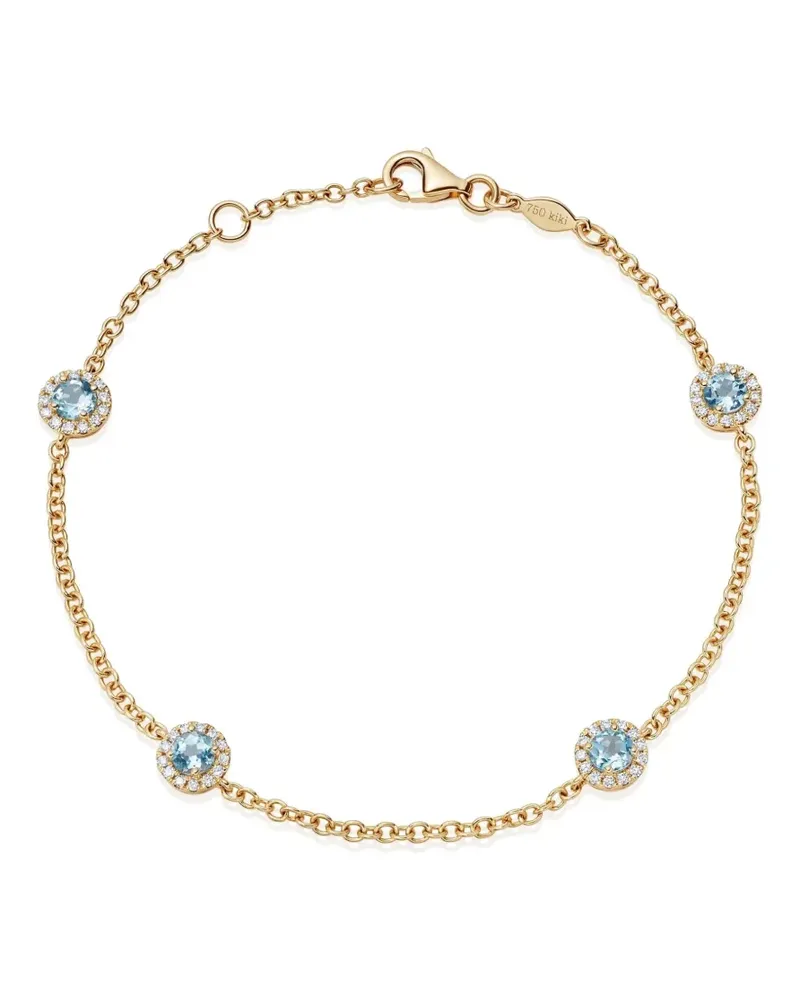 Kiki McDonough 18kt Grace Gelbgoldhalskette mit Topas und Diamant Gold