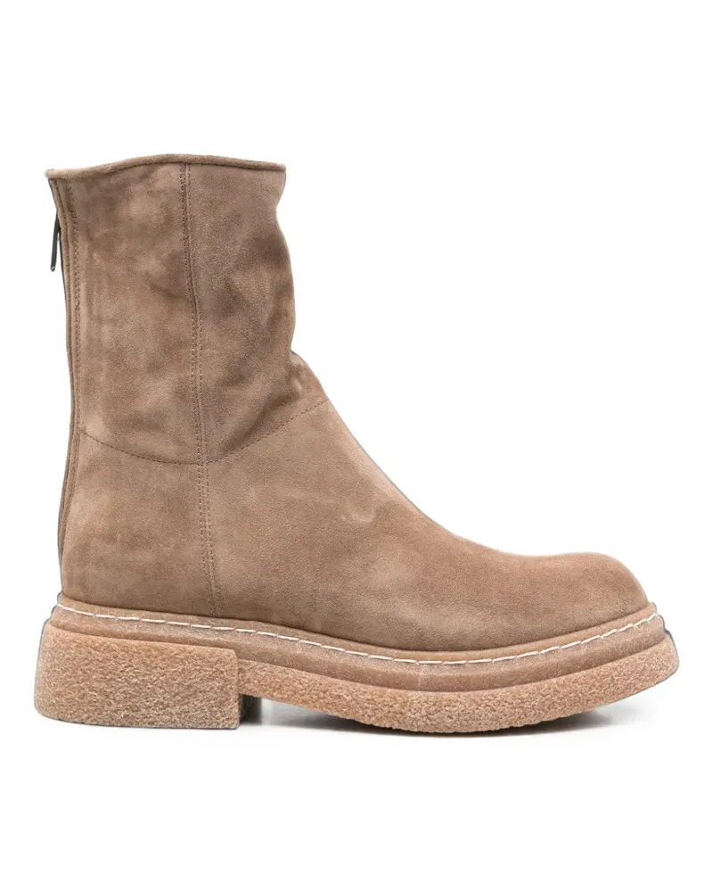 Alberto Fasciani Gill suede chunky-sole ankle boots - Nude Nude