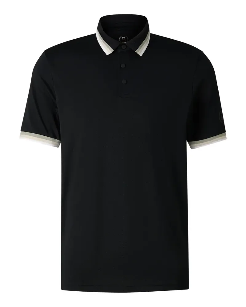 Bogner Arik Poloshirt mit gestreiftem Besatz - Schwarz Schwarz