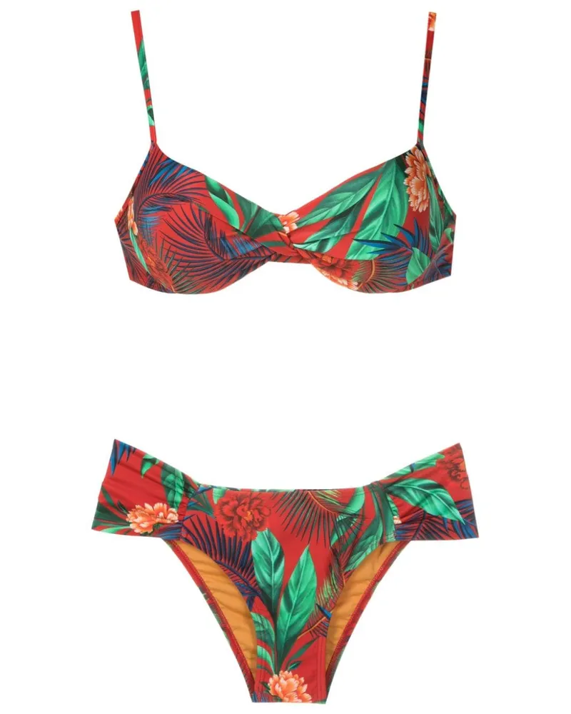 Lygia & Nanny Bikini mit Blumen-Print - Rot Rot