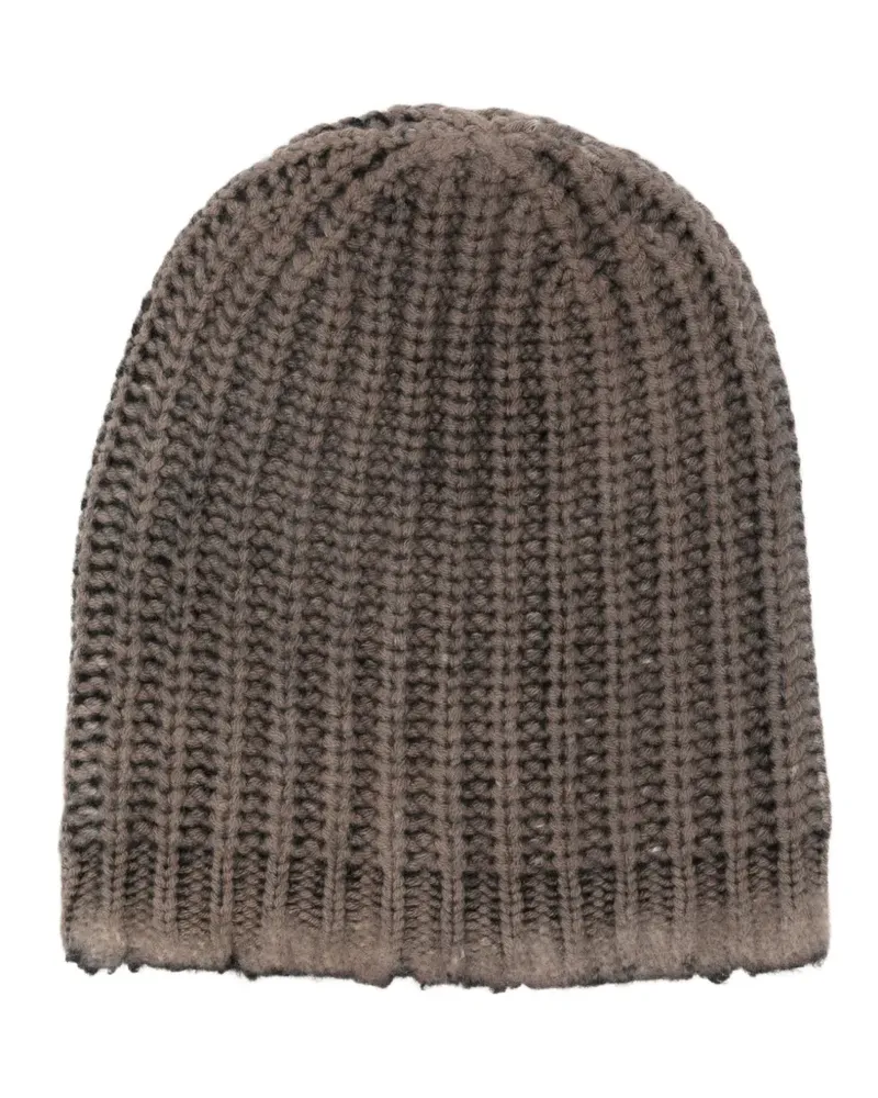 Avant Toi Beanie aus geripptem Strick - Braun Braun