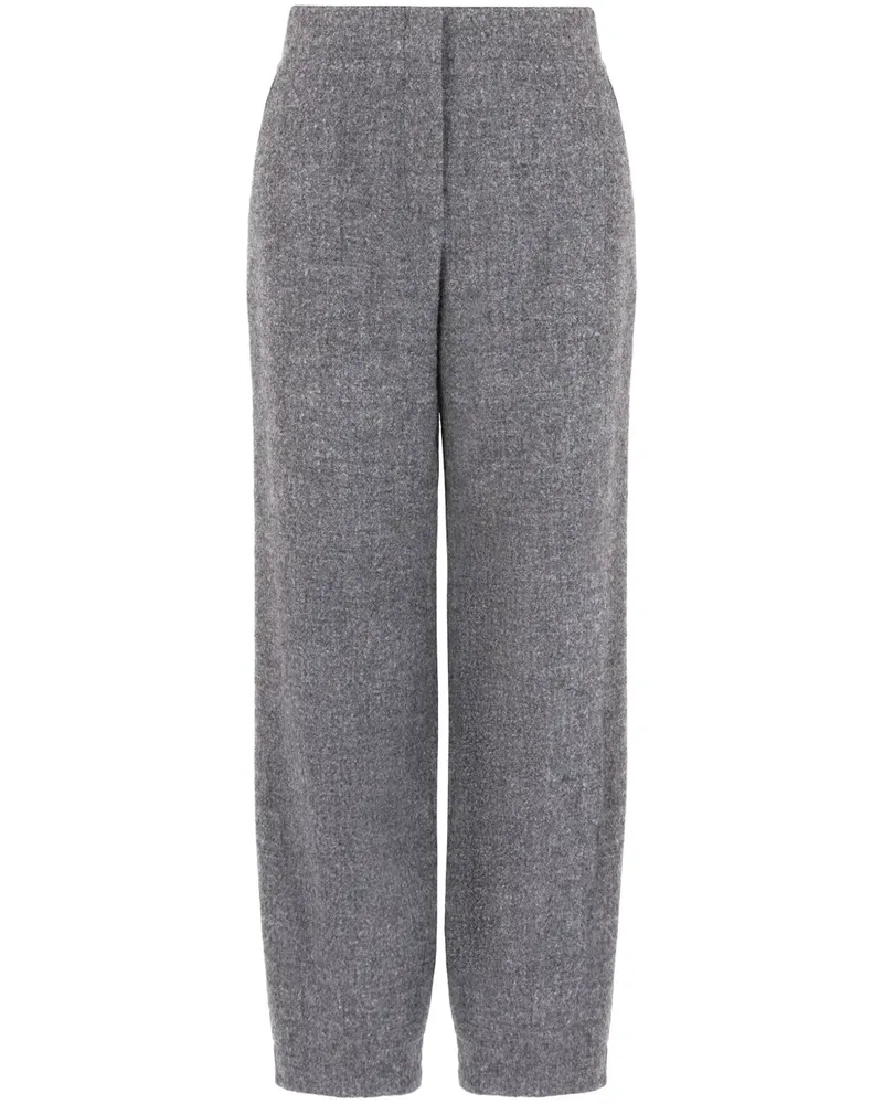 Emporio Armani Tapered-Hose mit hohem Bund - Grau Grau